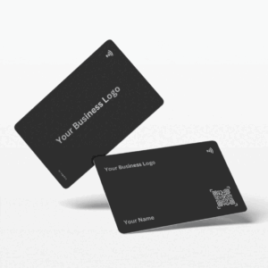NFC metal business cards with silver engraved